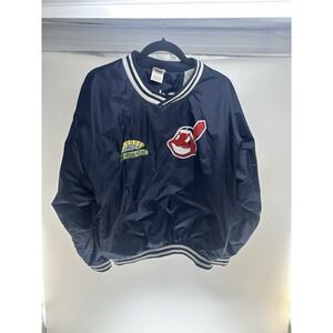 Vintage Cleveland Indians Chief Wahoo Windbreaker‎ Jacket Adult M